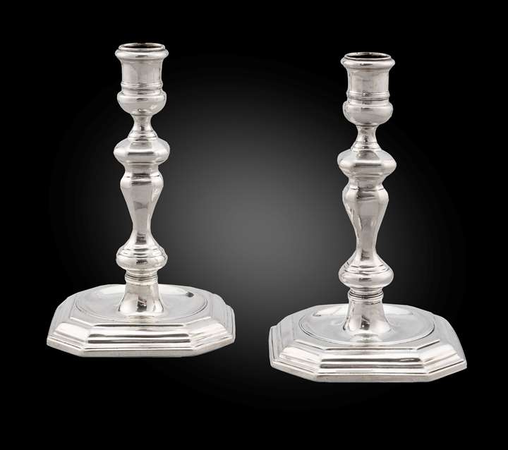 A Pair of George II Candlesticks